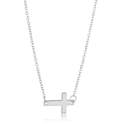 

New Gold Copper CZ Zircon Christian Crosses Pendant Necklace For Women Beautiful Fashion Chains Crucifix Dangle Choker Necklaces