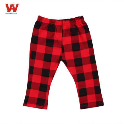 

Kids Baby Girls Boys Plaid Cotton Long Pants Leggings Checks Bottoms Clothes