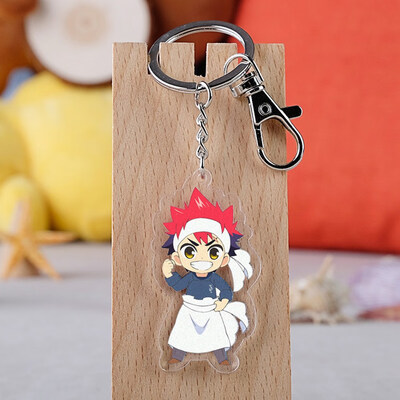 

Anime Shokugeki no Soma Yukihira souma Model Cartoon Key Ring Pendants keychain Toys Gift