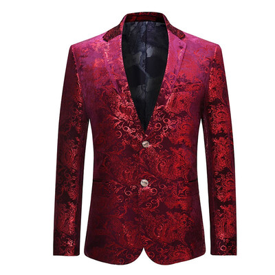

Cloudstyle Ou code mens flower suit single west business 11634