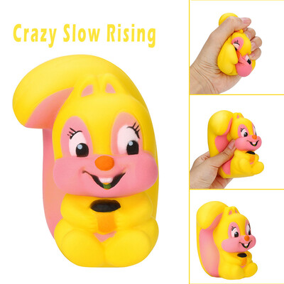 

Gotoamei Cute Squirrel Squeeze Toy Slow Rising Cream Scented Stress Reliever Toy