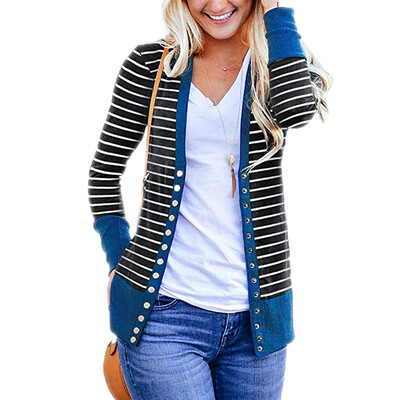 

Women Casual Cardigan Soft Slim Buttons Tops Knitting Sweater Long Sleeve Blouse