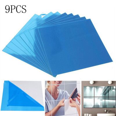 

〖Follure〗Square Mirror Surface Film Wall Stickers Adhesive Decoration 15 CM X 15 CM