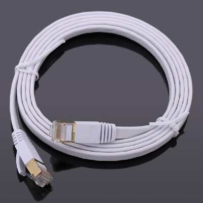 

High-quality 15m High-speed Cat7 SSTP RJ45 Network LAN Cable Internet Flat Network Cable