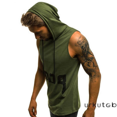

Men´s Sleeveless Hoodie Sport Sweatshirt GYM Workout Hoody Pullover Vest Sweater