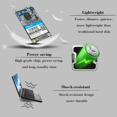 

OSCOO mSATA 6Gbs 128G Internal Solid State Drive Mini mSATA SSD Disk for Laptop Computers