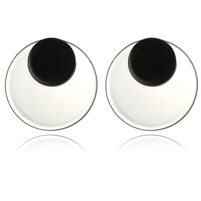 

New Mode Style Retro Stud Earrings For Women Circular Solid Color Frosted Textures Zinc Alloy Jewelry Brithday Fashion Gift