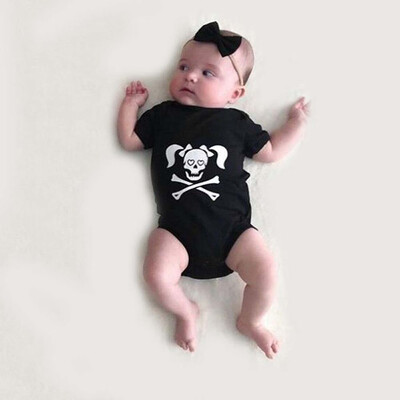 

Toddler Infants Baby Boys Girls Skull Print Romper Halloween Costume Outfits