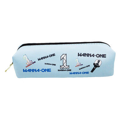 

Pencil Case Blackpink Wanna ONE Waterproof PU-Leather Large Capacity Zippered Stationery Pouch Bag