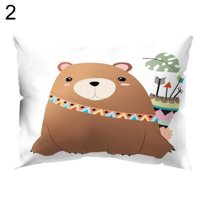 

Cartoon Owl Bear Square Throw Pillow Case Cushion Cover Sofa Bedding Articles