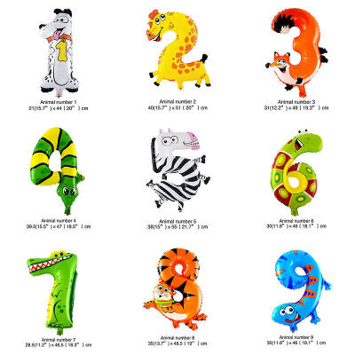 

Animal Number Foil Balloons Kids Party Decoration Wedding Decoration Ballon