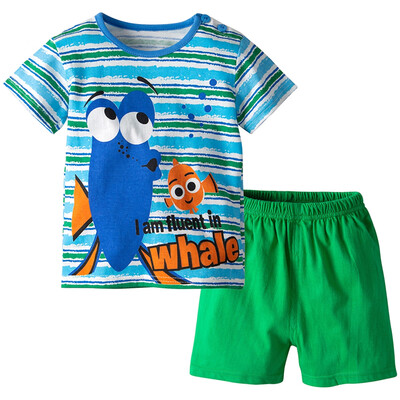 

19F124G Summer Short Sleeve Shorts Two-piece