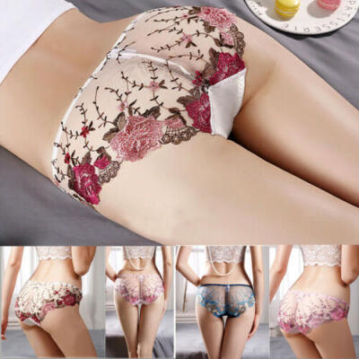 

New Women Sexy Floral Lace Bikini Panty Panties Briefs Soft Thin Underwear Girls