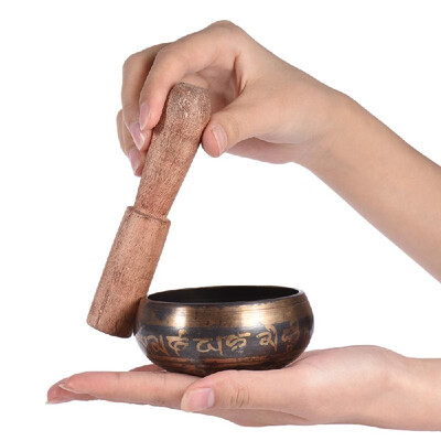 

Exquisite 28 Inch Handmade Tibetan Bell Metal Singing Bowl with Striker for Buddhism Buddhist Meditation & Healing Relaxation
