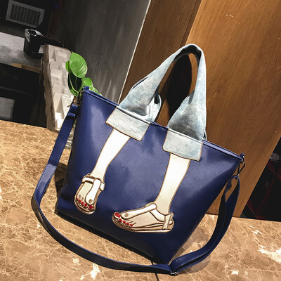 

Big bag womens bag2019 new style Korean style fashion embroidery&nylon cloth casual single-shoulder single-shoulder