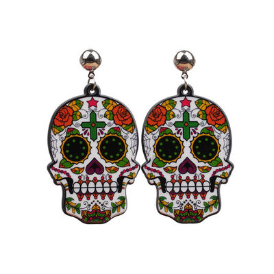

New Women New Style Vintage Personality Halloween Party Skull Shape Acrylic Dangle Earrings