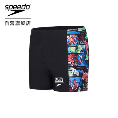 

Speedo speed than childrens swimming trunks boys big boy youth boxer training swim trunks anti-chlorine comfort wear 809530C701 black blue 32