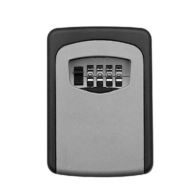 

Wall Mounted Outdoor Key Storage Lock Box 4-Digit Combination Password Key Safe Box Resettable Code Key Holder Hider