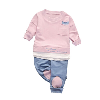 

Infant Baby Kids Girls Boys Tops Shirt Pants 2Pcs Set Suit Outfits Clothes