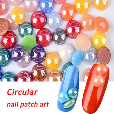 

〖Follure〗1 Bag Nail Patch Ornaments Color Mixed Color Resin Nail Ornaments Nail Art