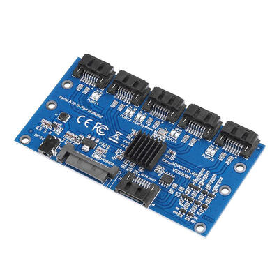 

SATA Expansion Card 1 to 5 Port SATA30 Motherboard 6Gbps Riser Card HUB