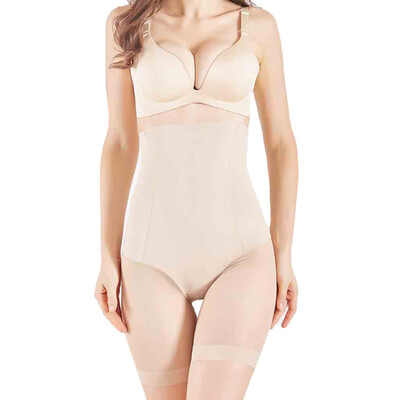 

Toponeto Women Shapewear Shorts High-Waist Panty Mid-Thigh Body Shaper Bodysui