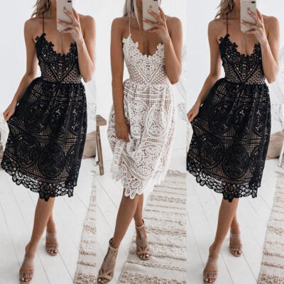 

Fashion Women&39s Bandage Lace Sleeveless Evening Party Cocktail Club Short Mini Dress Sundress Beach Dress