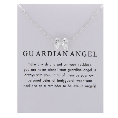 

2018 Fashion Jewelry New Arrived Sun Angel Wings Good Luck Elephant Alloy Pendant Necklace For Women