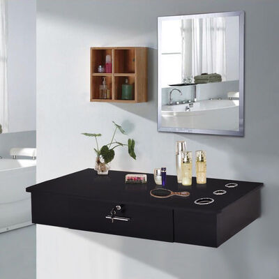 

Ktaxon Barber Storage Cabinet Wall Mount Hair Styling Station Salon Spa Equipment Black