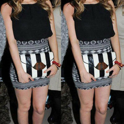 

US Women Short Mini Dress Bodycon Bandage Sleeveless Evening Party Cocktail Club
