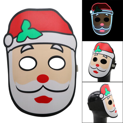 

YIWULAChristmas Version Led Sound Reactive LED Mask Music Light Up Adjustable Mask Toy