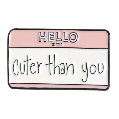

Fashion Creative Jewelry Small Message Letter Hello Brooch Pin Jean Bag Accessories