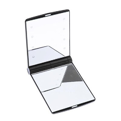 

Portable Makeup Mirror LED Illuminated Tote Pack Foldable Duplex Mirror with 23A12V Battery