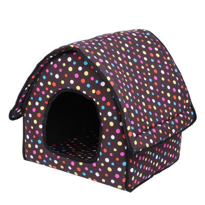 

Greensen Round Roof Coffee Detachable Portable Breathable Cat Dog House Nest Pet Supplies