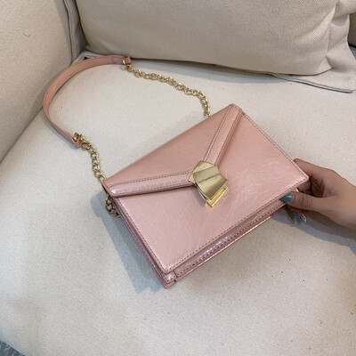 

Qiao Bani 2019 new Korean fashion Dongdaemun simple chain flip bag size single shoulder diagonal female bag