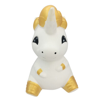 

Gotoamei Gold Silver Unicorn Scented Slow Rising Collection Squeeze Stress Reliever Toy