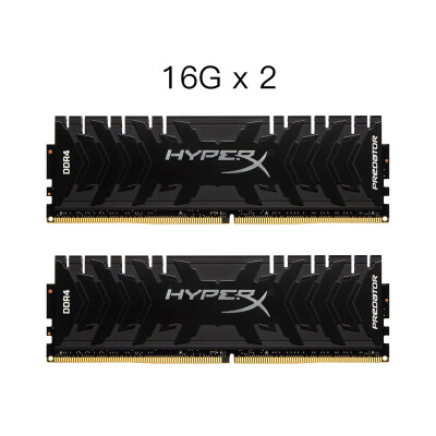 

HyperX Kingston Technology Predator Black 32GBKit of 2 DDR4 3000MHz RAM Gaming Memory CL15 135V DIMM 288-pin XMP HX430C15PB3K