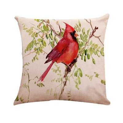 

〖Follure〗Bird Tree Cotton Linen Pillow Case Cushion Cover Waist Cover Home Decor