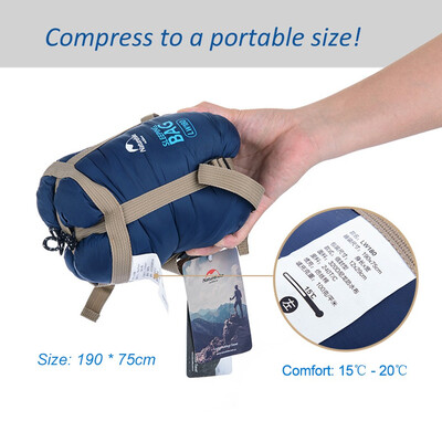 

Envelope Outdoor Sleeping Bag Camping Travel Hiking Multifuntion Ultra-light Sky Blue