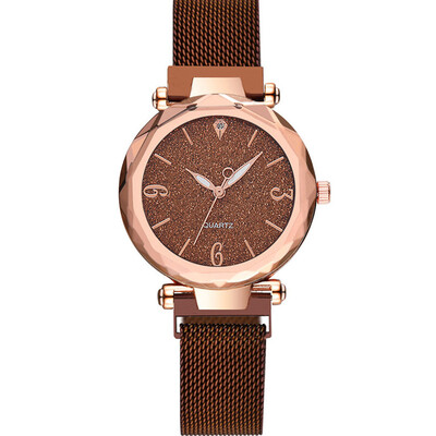 

Best Selling Women Watches Rose Starry Sky Dial Ladies Quartz Wristwatch Featured Mesh Belt Strap Clock Gift Reloj Mujer50