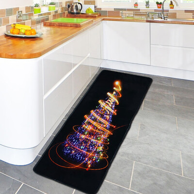 

Siaonvr Christmas Printed Carpet Mats Household Bathroom Mat Absorbent Mat