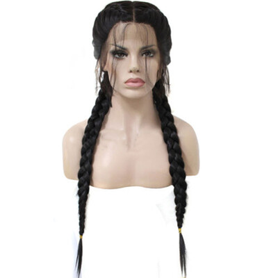 

Gobestart Natural Lace Front Synthetic Hair Wig Long Black Women Black Lace Wigs