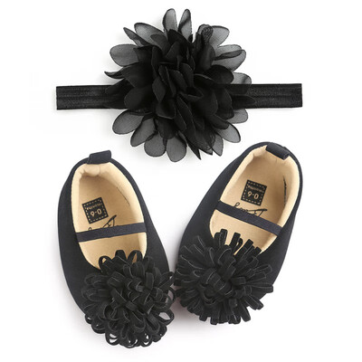 

Baby Girl Shoes Infants Embroidery Floral Pattern Princess Shoes Lace Flower Headband Photography Props