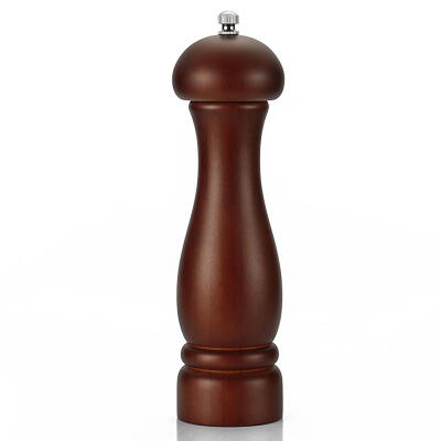 

Solid Wood Salt Pepper Mill Adjustable Ceramic Spices Peppercorn Grinder