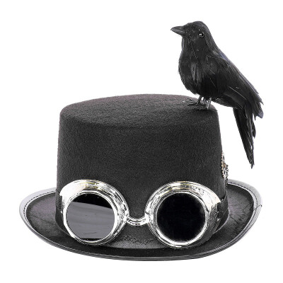 

New Hot DIY Vintage Steampunk Crow Hat Halloween Party Hat Party Accessories