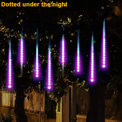 

Gobestart Party LED Lights Meteor Shower Rain Snowfall Xmas Tree Garden Outdoor Purple