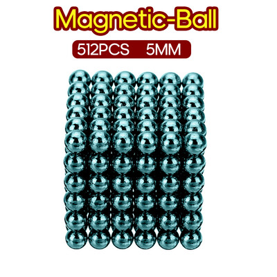 

512PCS Magnetic-Ball 5mm Building Toy Simple Design Office Adults Stress Relief Toys