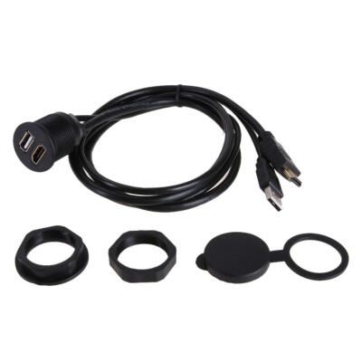 

USB20&HDMI Extension Panel Flush Mount Cable for Car Motorcycle Boat