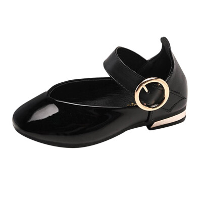 

Children Infant Kid Girls Dance Princess Student Thick Heel Casual Formal Shoes