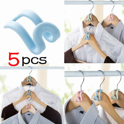 

5Pcs Hanger Creative Mini Flocking Clothes Hanger Home Easy Seamless Hook Closet Organizer